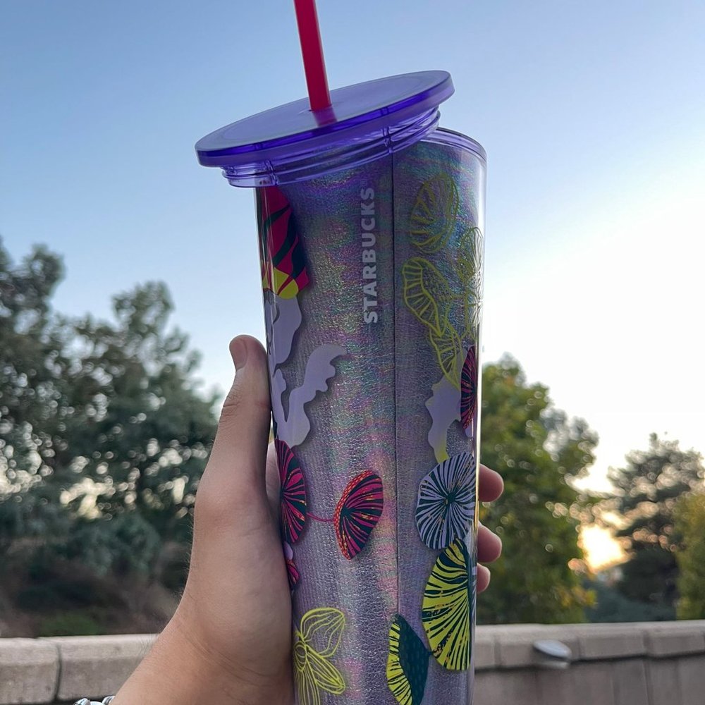 Brand New Starbucks Fall Collection Lilac Holo Jelly Fish Dome LidTumbler 24 oz - Picture 2 of 4
